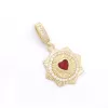 Ajda Charm Çelik Altın Kaplama Kadın Kırmızı Kalpli Model-CHR-122