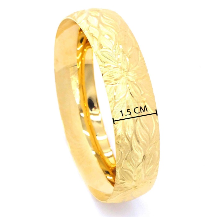 Altın Kaplama Lotus Çiçeği Motifli Bayan Bilezik BLZ-1461