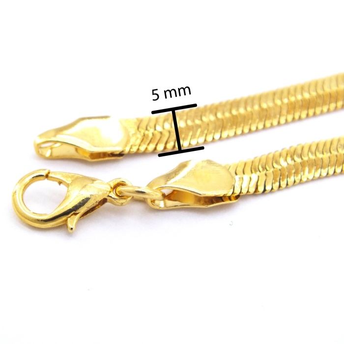 Çelik İtalyan Zincir Altın Kaplama 5 MM ZN-142