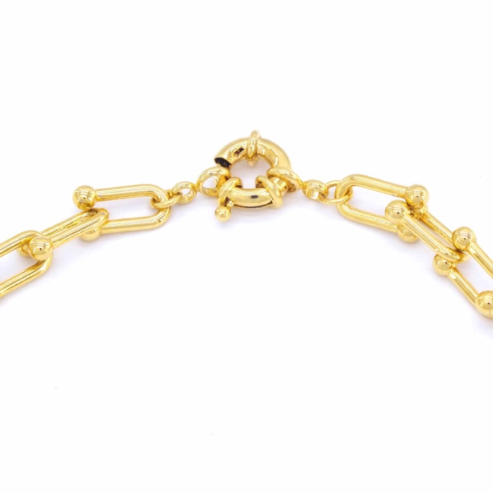 Çelik Zincir Kolye Altın Kaplama 7 MM Tiffany Model ZN-147