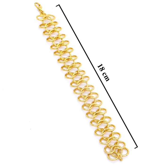 FerizZ Altın Kaplama Kelebek Model Kadın Zincir Bileklik BLK-604