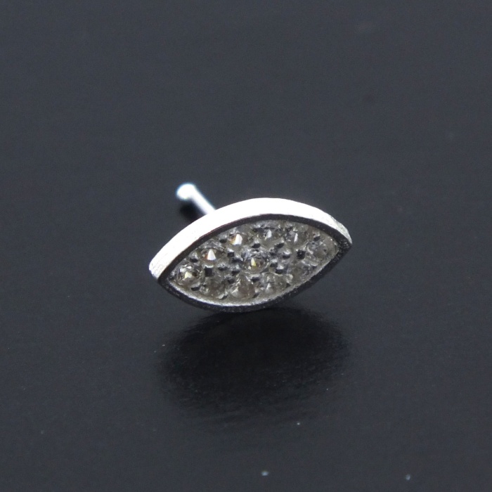 925 Ayar Gümüş Zirkon Taşlı Oval Hızma HZ-104