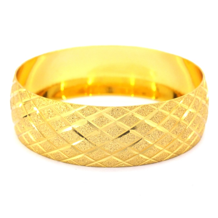 Altın Kaplama Baklava Desen Bilezik 2 cm BLZ-3035
