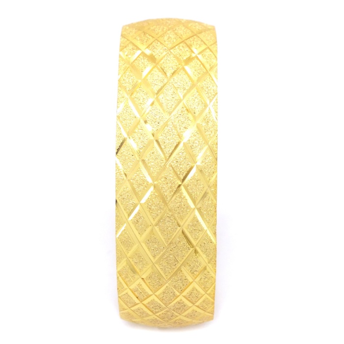 Altın Kaplama Baklava Desen Bilezik 2 cm BLZ-3035