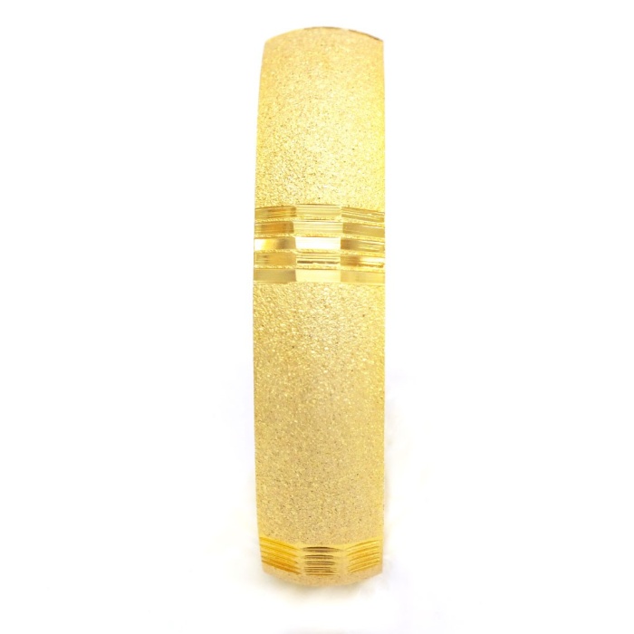 Altın Kaplama Simli Çizgili Bilezik 1.5 cm BLZ-3044