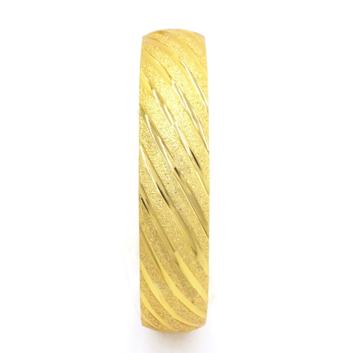 Altın Kaplama Yan Çizgili Bilezik 1.5 cm BLZ-3045
