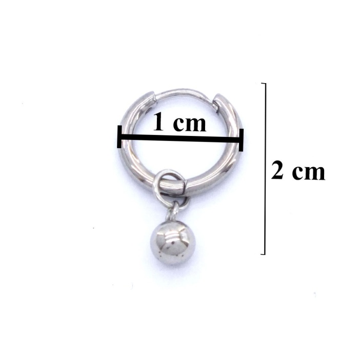 Erkek Çelik Küpe Küre Model UNK-480