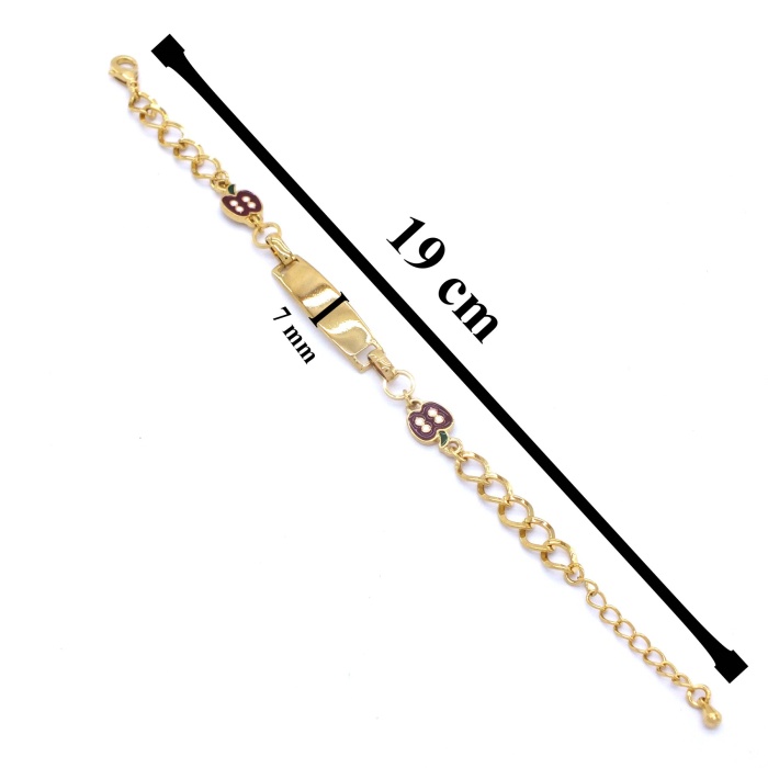 Bebek Bileklik Altın Kaplama Elmalı Model BLK-818