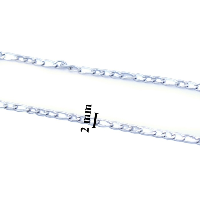 Çelik Zincir 316L İnce Figaro Model 2 MM ZN-236