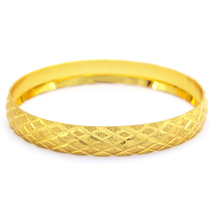 Altın Kaplama Baklava Model Bilezik 0.8 cm BLZ-3050