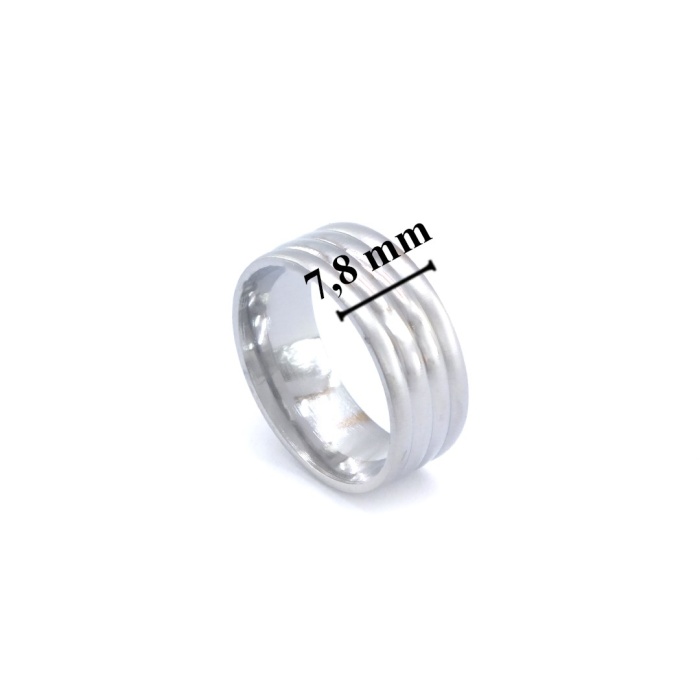 Çelik Alyans Yüzük Bombeli YZK-303