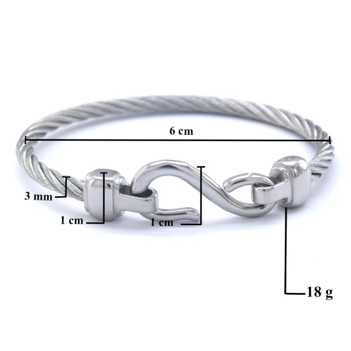 316l Çelik Halat Unisex Spor Kelepçe