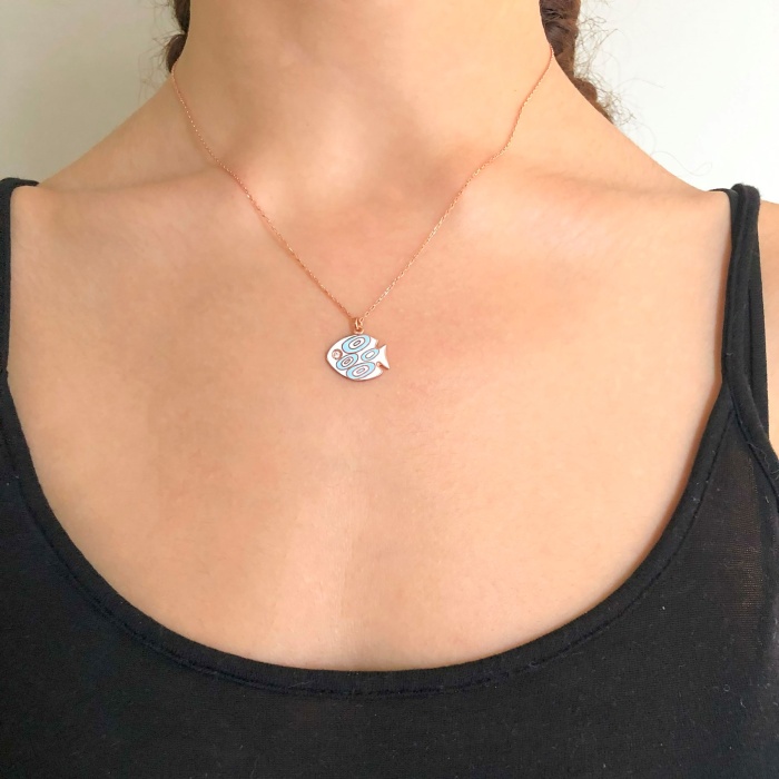Balık Rose Gümüş Kolye GK-221