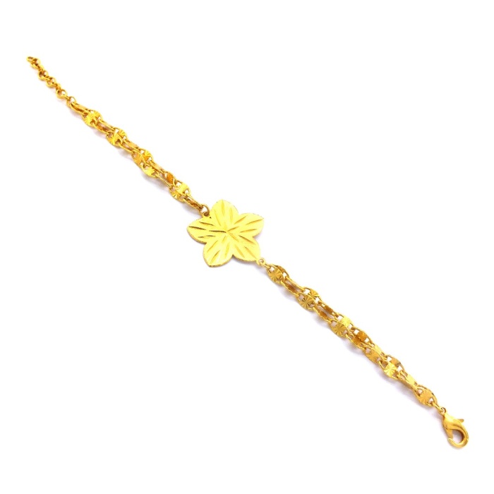 FerizZ Altın Kaplama Çiçek Şekilli Bileklik BLK-902