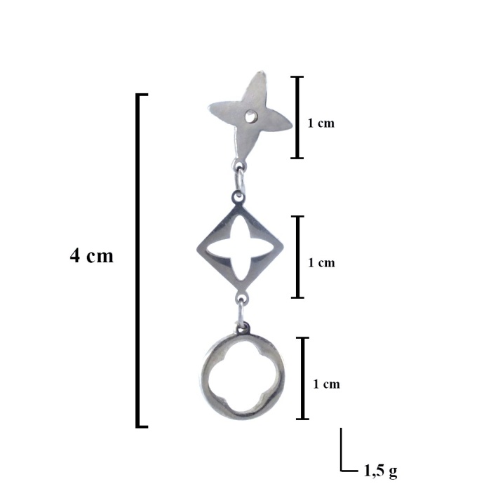 Çelik Sallantılı Küpe Tasarım Sallantılı Küpe UNK-574