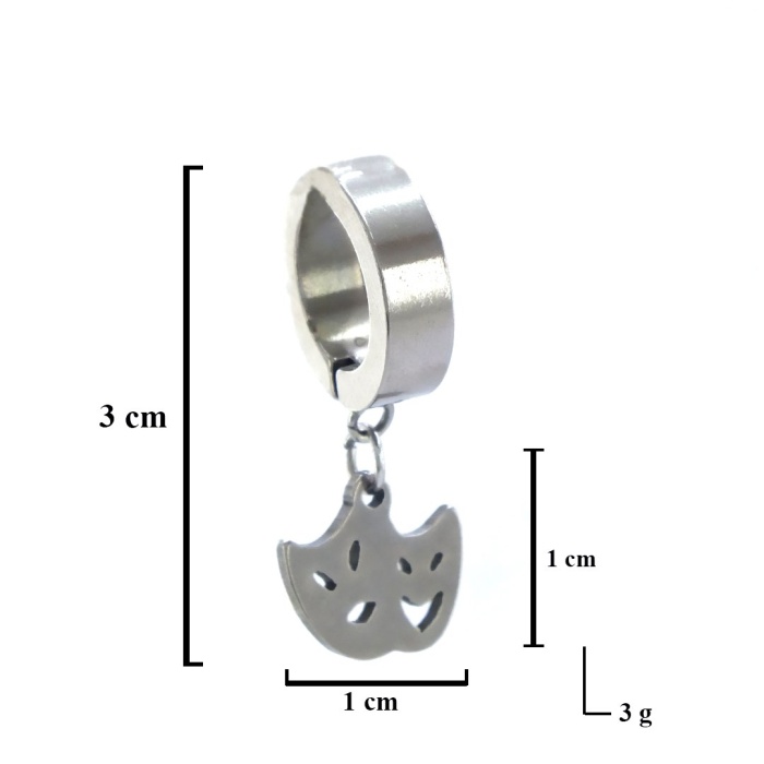 Çelik Sallantılı Küpe Maske Model Halka Küpe UNK-667