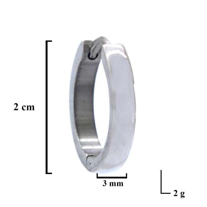 Çelik Halka Model 316L Büyük Unisex Küpe UNK-698