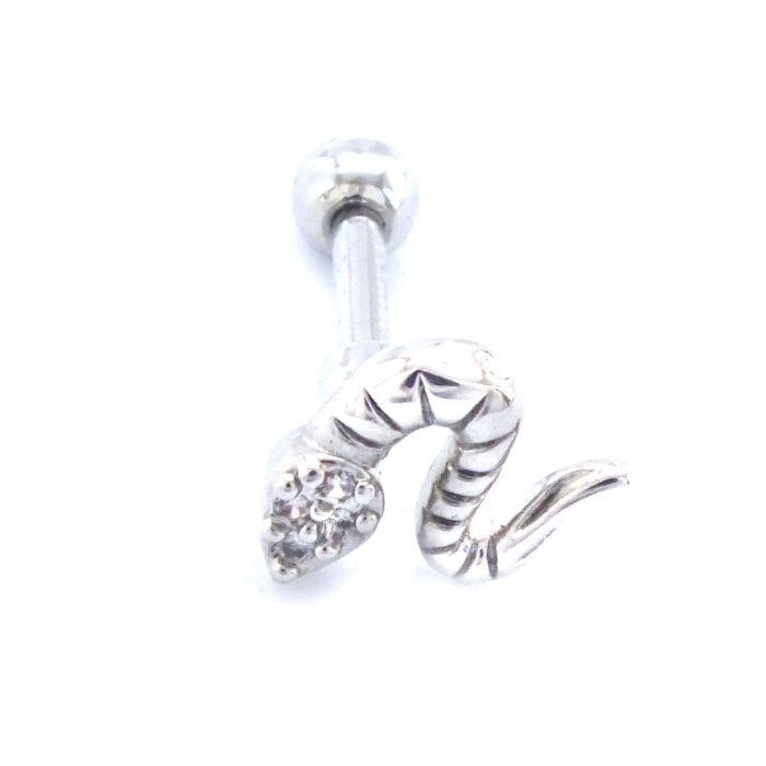 316L Çelik Yılan Şekilli Piercing PRC-193