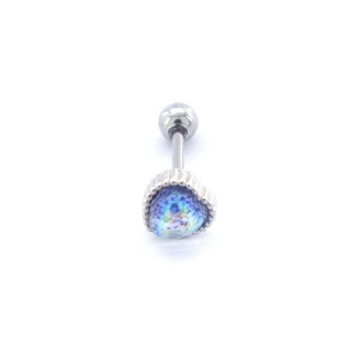 316L Çelik Zirkon Taşlı Kalp Şekilli Piercing PRC-180