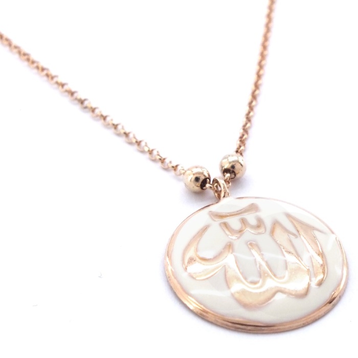 Rose Allah Yazılı Gümüş Kolye GK-291