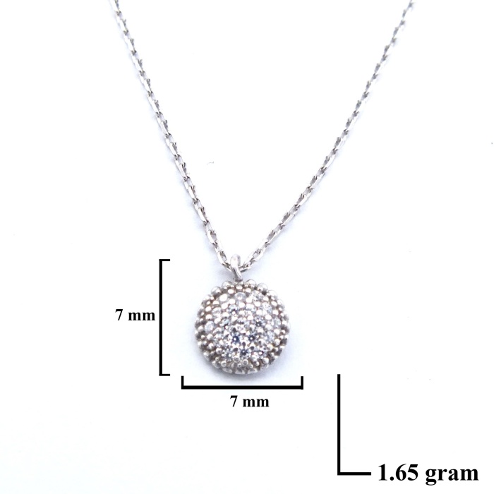 Zirkon Taşlı Gümüş Kolye GK-302