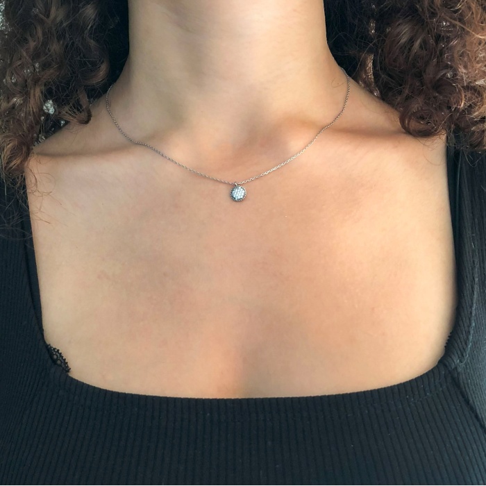 Zirkon Taşlı Gümüş Kolye GK-302