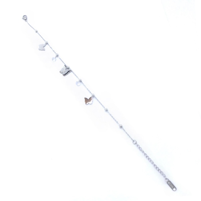 Çelik Halhal Zirkon Taşlı Kelebekli Model HAL-176