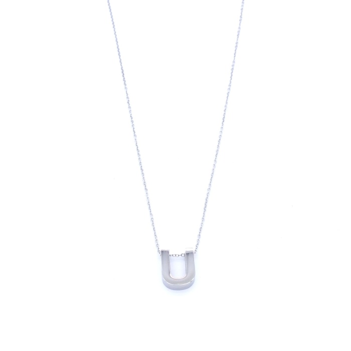316L Çelik U Harf Kolye 55 cm KLY-555