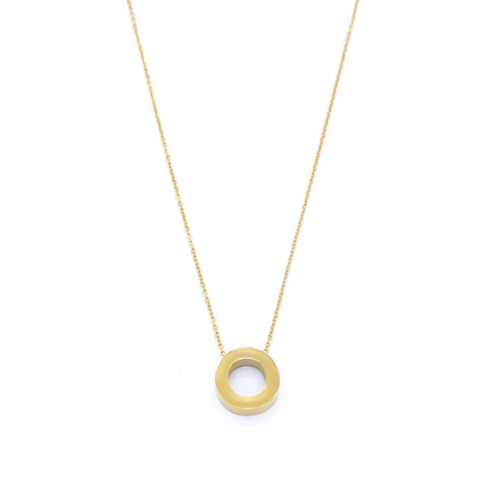 Altın Kaplama O Harf Kolye 55 cm KLY-558