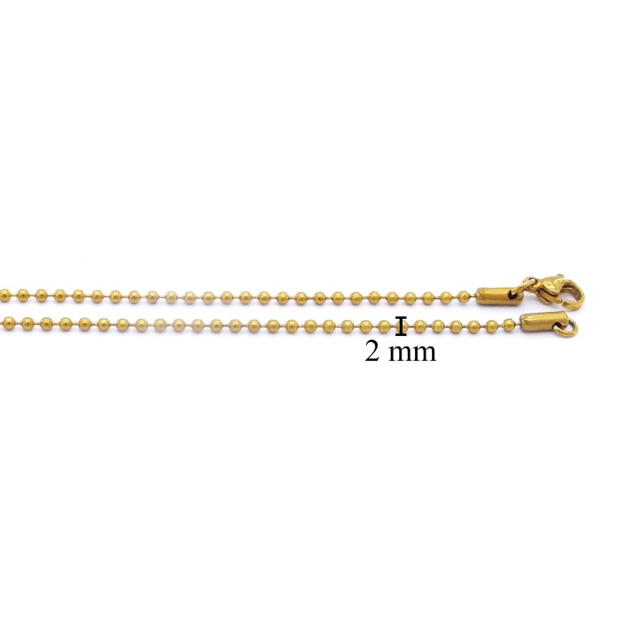 Çelik Zincir Altın Kaplama Küçük Toplu Zincir 2 MM ZN-303