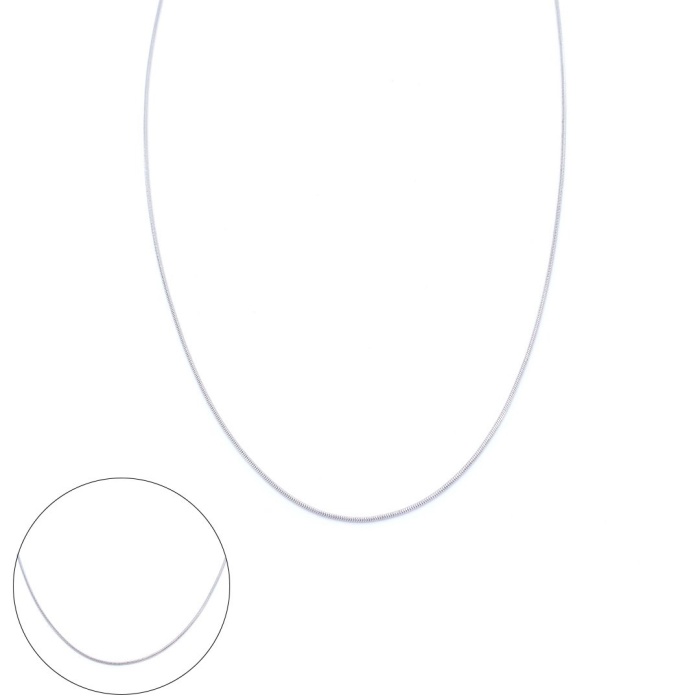 Çelik Zincir Kolye Oval Kesim 1 MM ZN-302