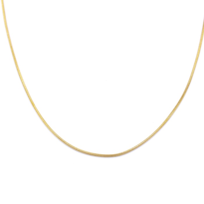 Çelik Zincir Altın Kaplama Oval Kesim 1 MM ZN-301
