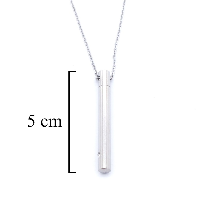 316L Çelik Oval Uzun Erkek Kolye  60 cm EKLY-107