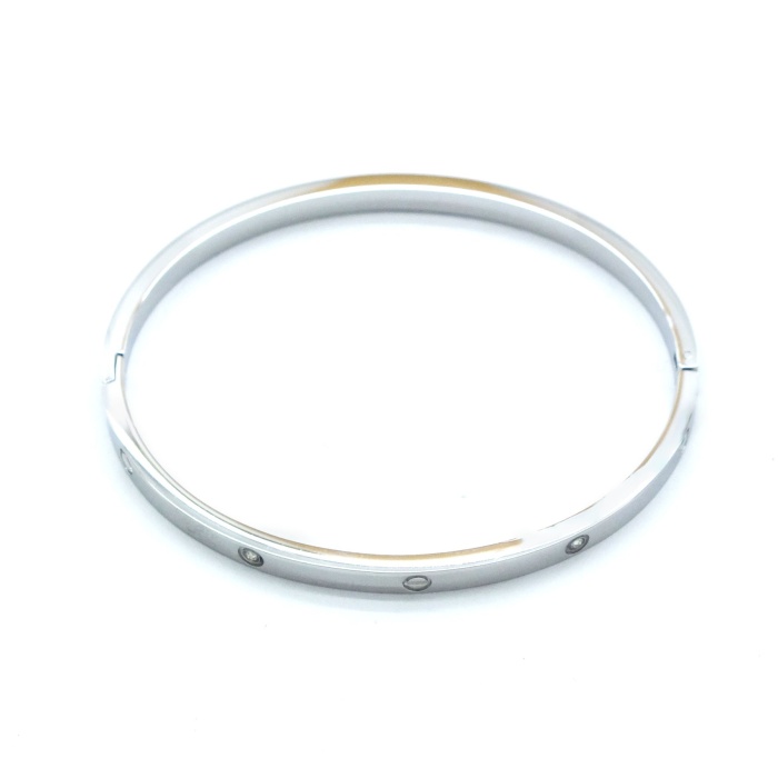 Çelik Kelepçe Bileklik Taşlı Love Model BLZ-596