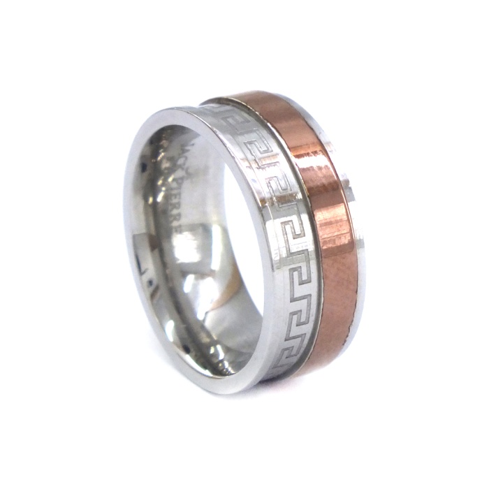 Çelik Yüzük Alyans Rose Detaylı YZK-396