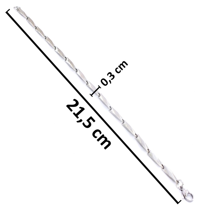 Küp Model Çelik Erkek Bilekliği EBLK-506