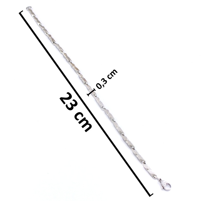 Kare Model Çelik Erkek Bilekliği EBLK-508