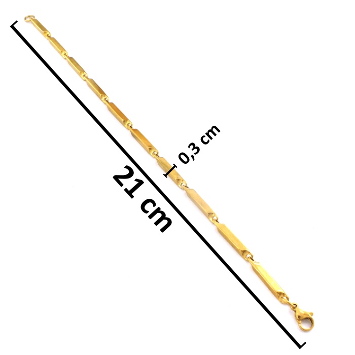 Altın Kaplama Küp Model Erkek Bileklik EBLK-509