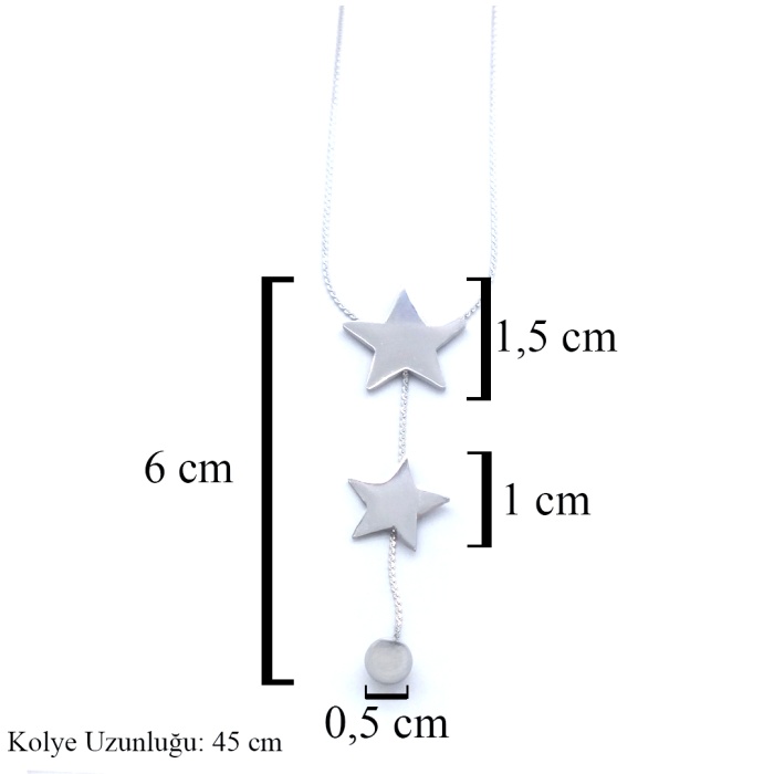 316L Çelik Yıldız Model Kolye KLY-573