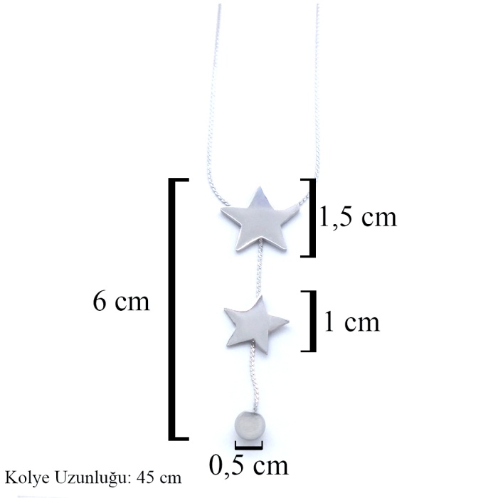 FerizZ 316L Çelik Yıldız Model Kolye KLY-573