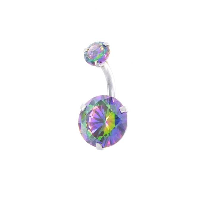 316L Çelik Mor Zirkon Taşlı Piercing PRC-206