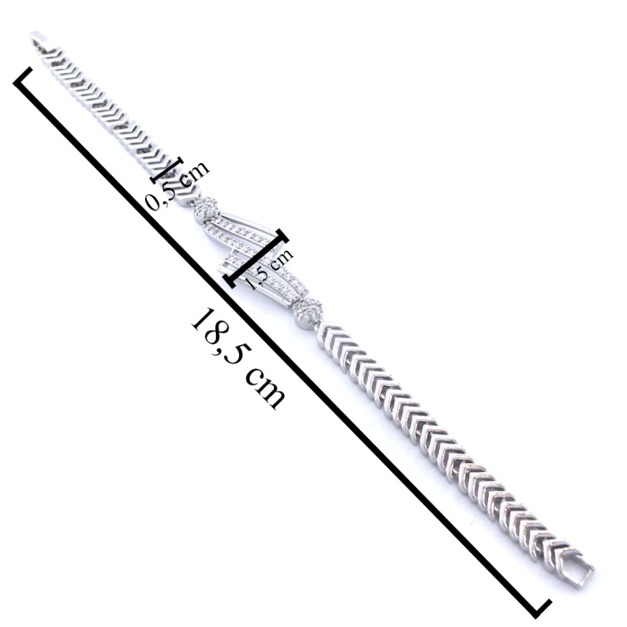 316L Çelik Zirkon Taşlı Kadın Bileklik  BLK-1033