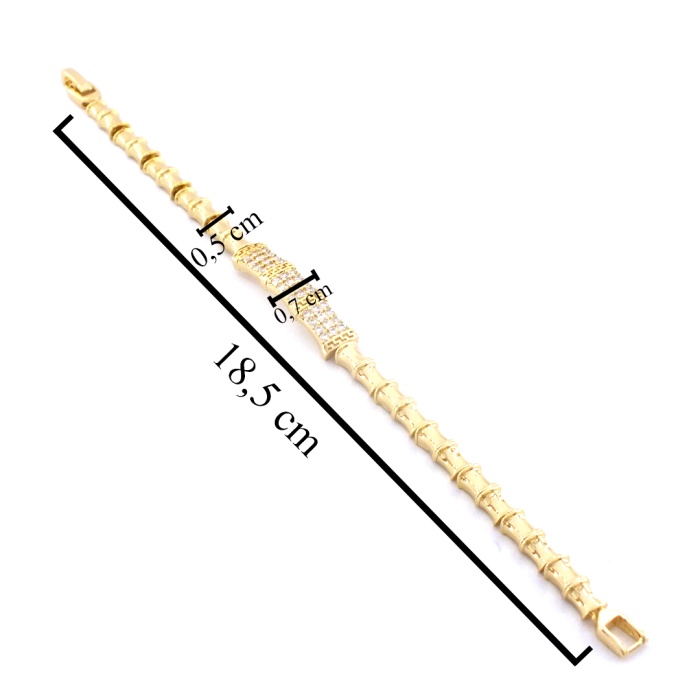 Altın Kaplama Zirkon Taşlı Kadın Bileklik BLK-1037