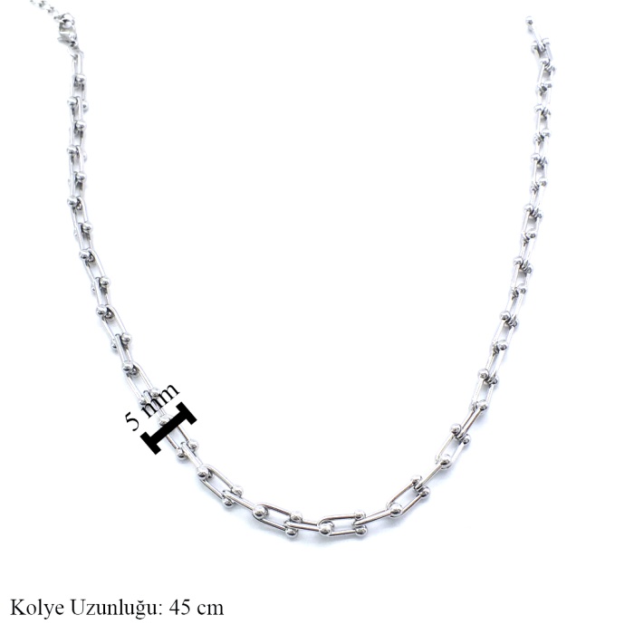 Çelik Zincir Kolye 316L Tiffany Model 5 MM ZN-309