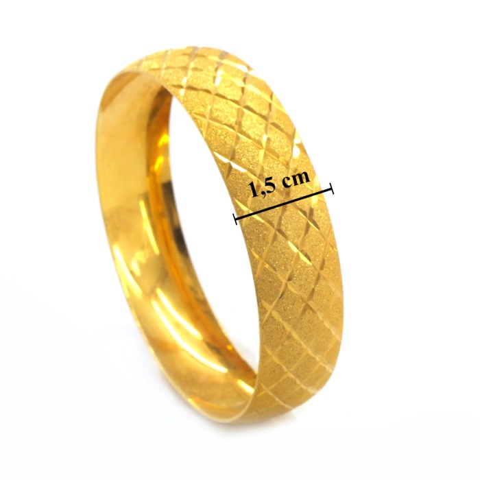 Altın Kaplama Yıldız Baklava 1.5 cm Bilezik BLZ-3055