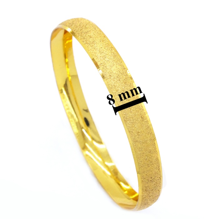 Altın Kaplama Simli Bilezik 0.8 cm BLZ-3049