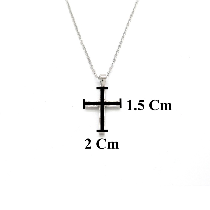 Çelik Kolye - Haç Kolye - Paslanmaz Çelik Kolye KLY-645