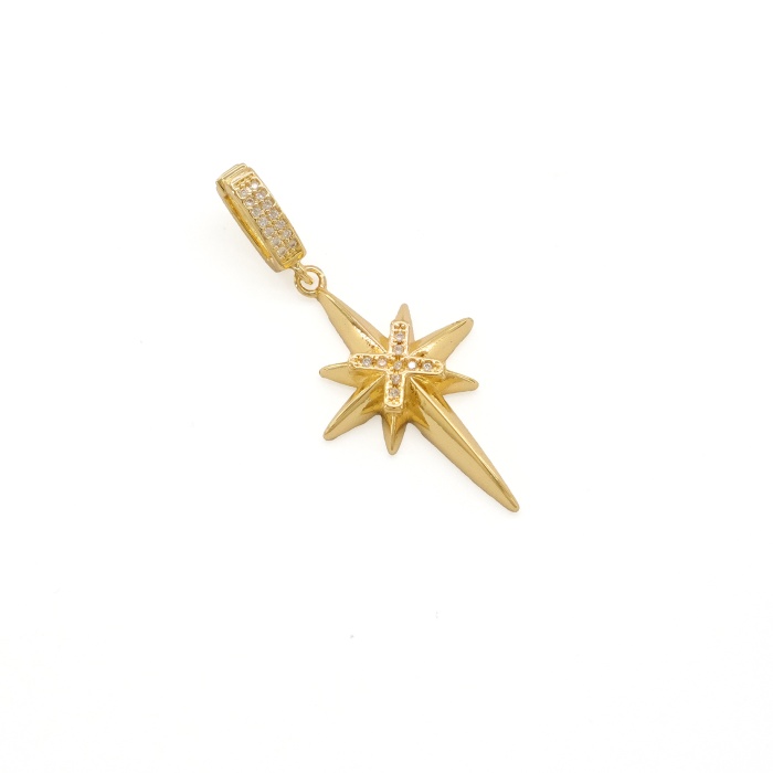Ajda Charm Çelik Altın Kaplama Kadın Kuzey Yıldızı Model-CHR-103