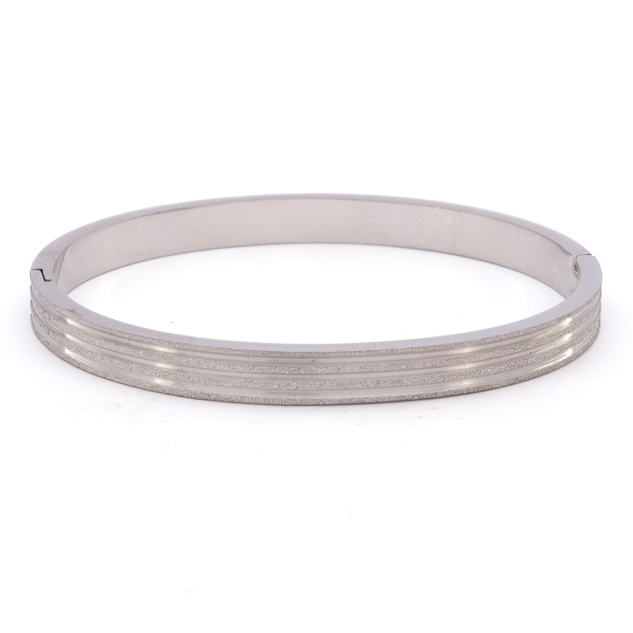 Çelik Kelepçe Bileklik Simli Model BLZ-329