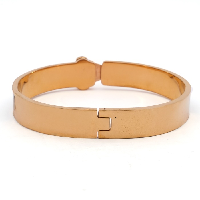 Çelik Kelepçe Bileklik Rose Siyah Şeritli Model BLZ-468